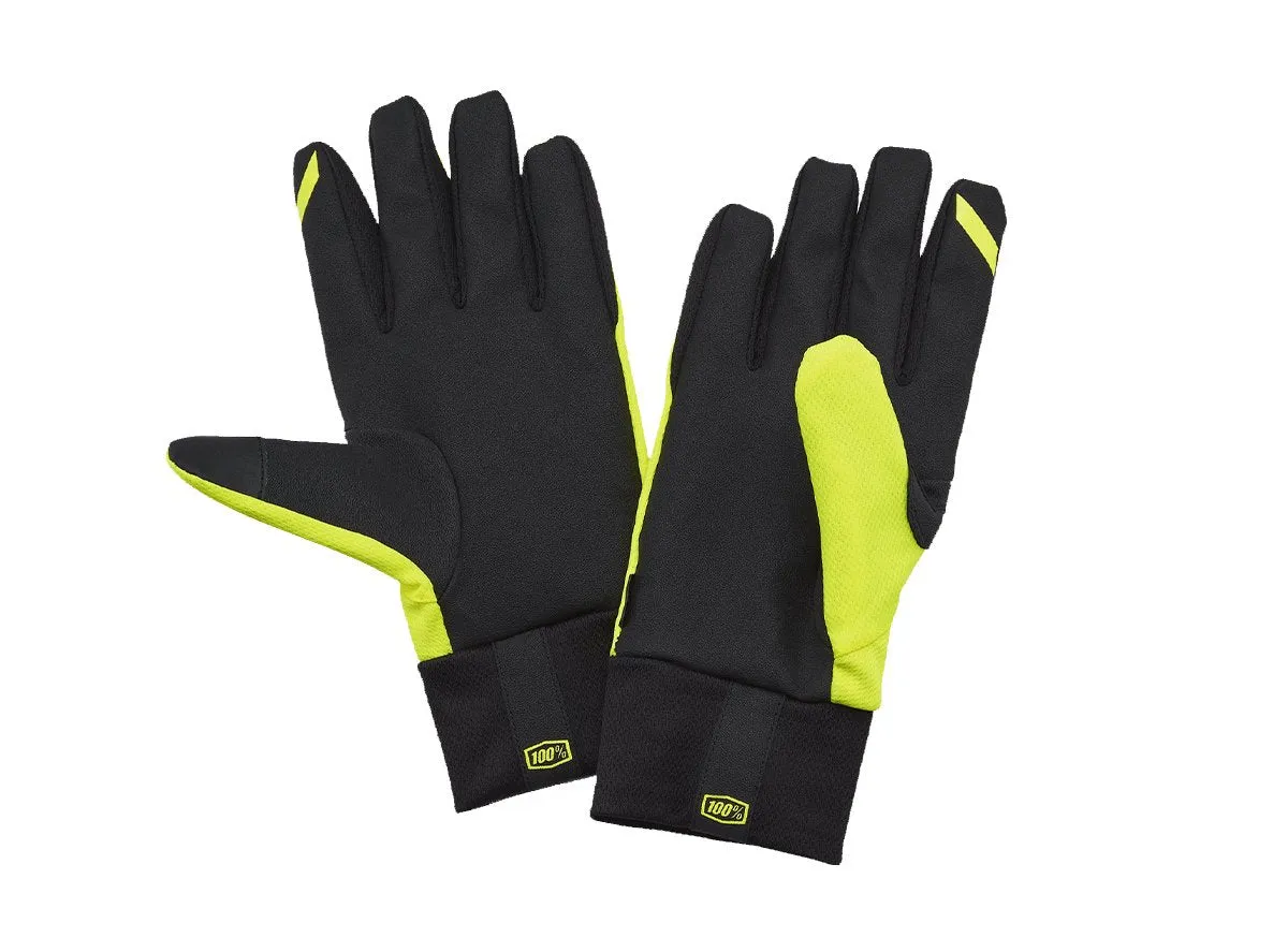 100% Hydromatic Waterproof MTB Glove - Neon Yellow