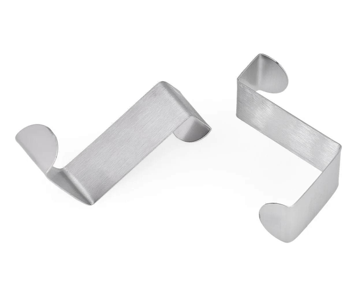 6 Pcs Stainless Steel Over Door Hooks Set - Silver