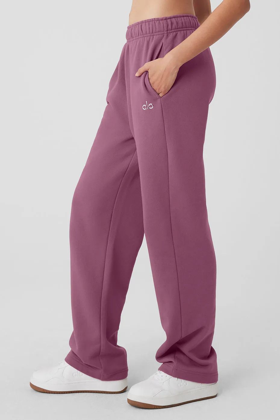 Accolade Straight Leg Sweatpant - Soft Mulberry