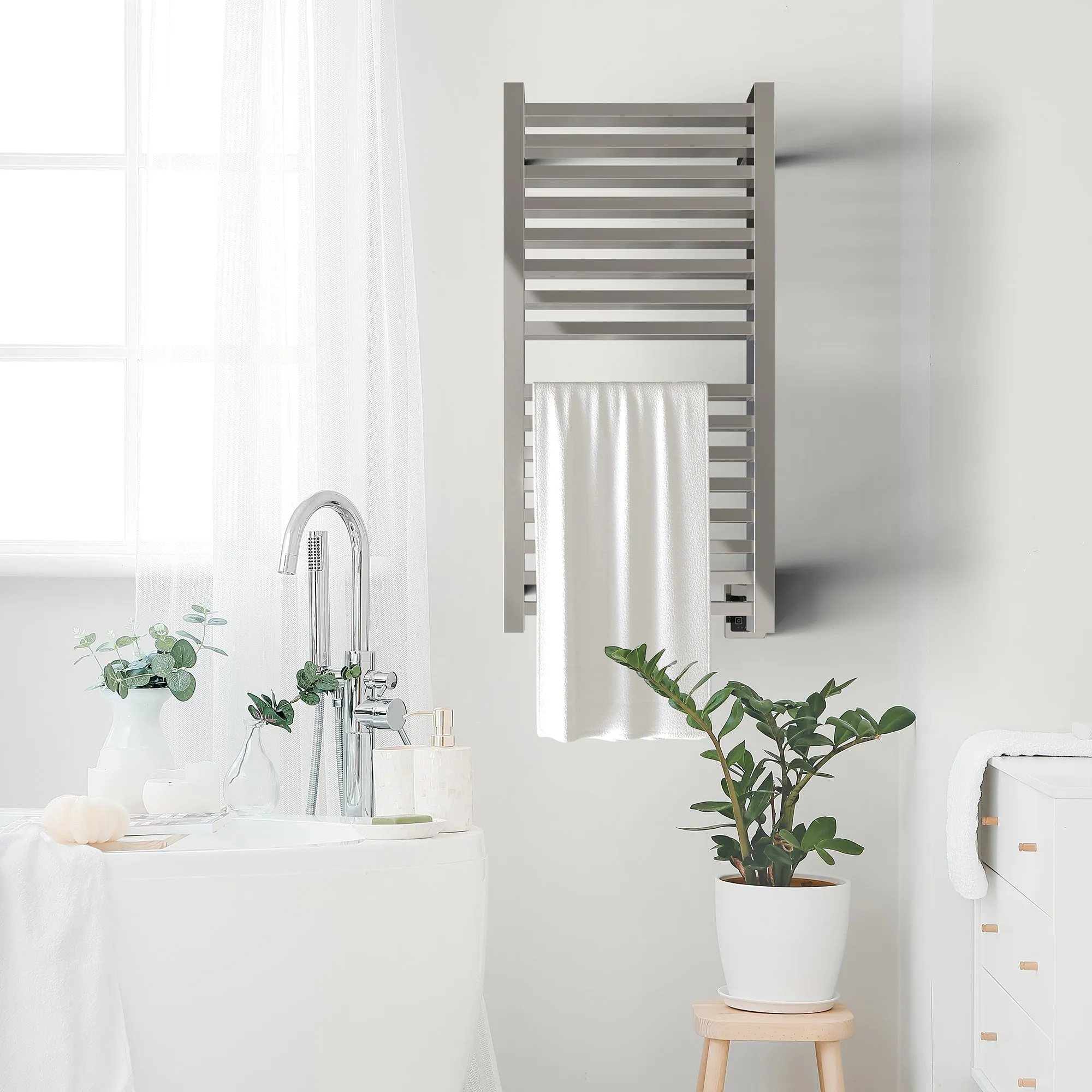 Amba Q2142P.2 Quadro Q2142 Hardwired Towel Warmer in Polished