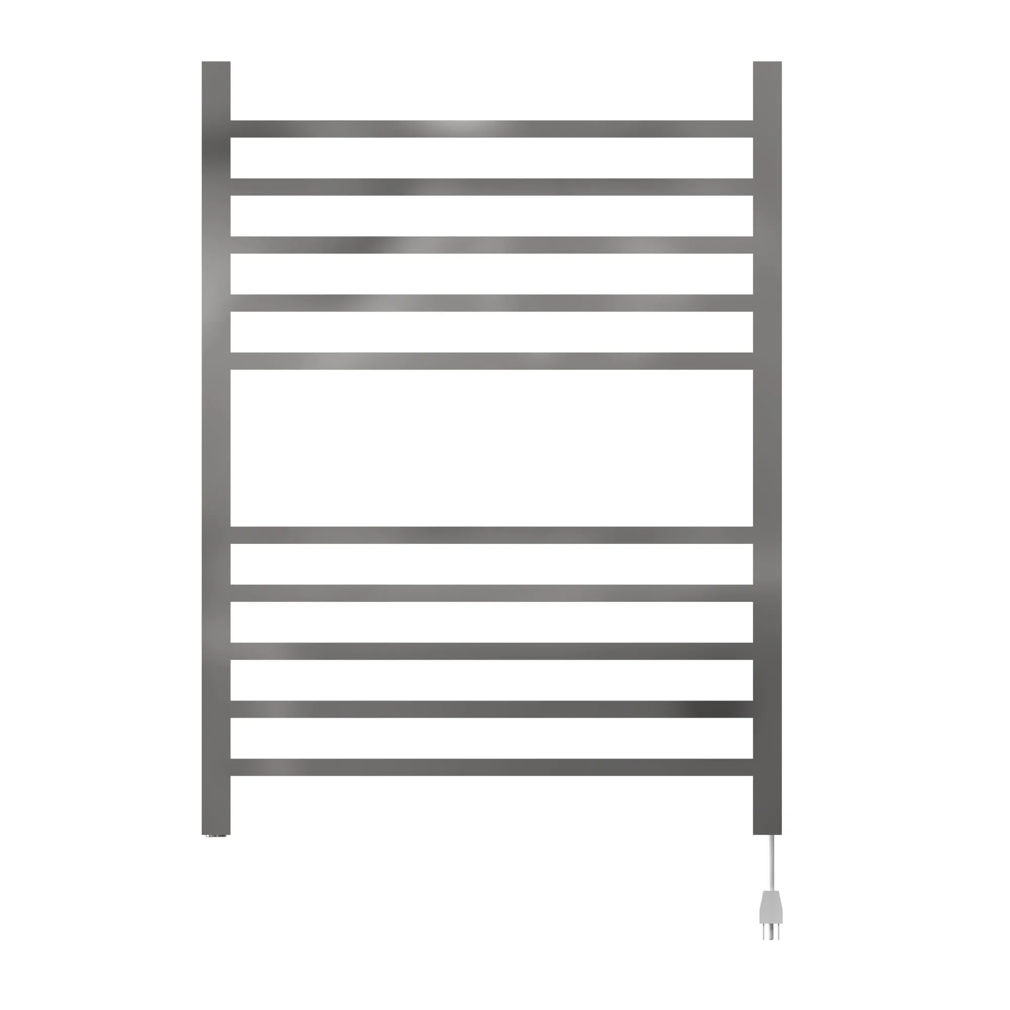 Amba RSWH-P Radiant Square Hardwired   Plug-in Combo 10 Bar Towel Warmer in Polished