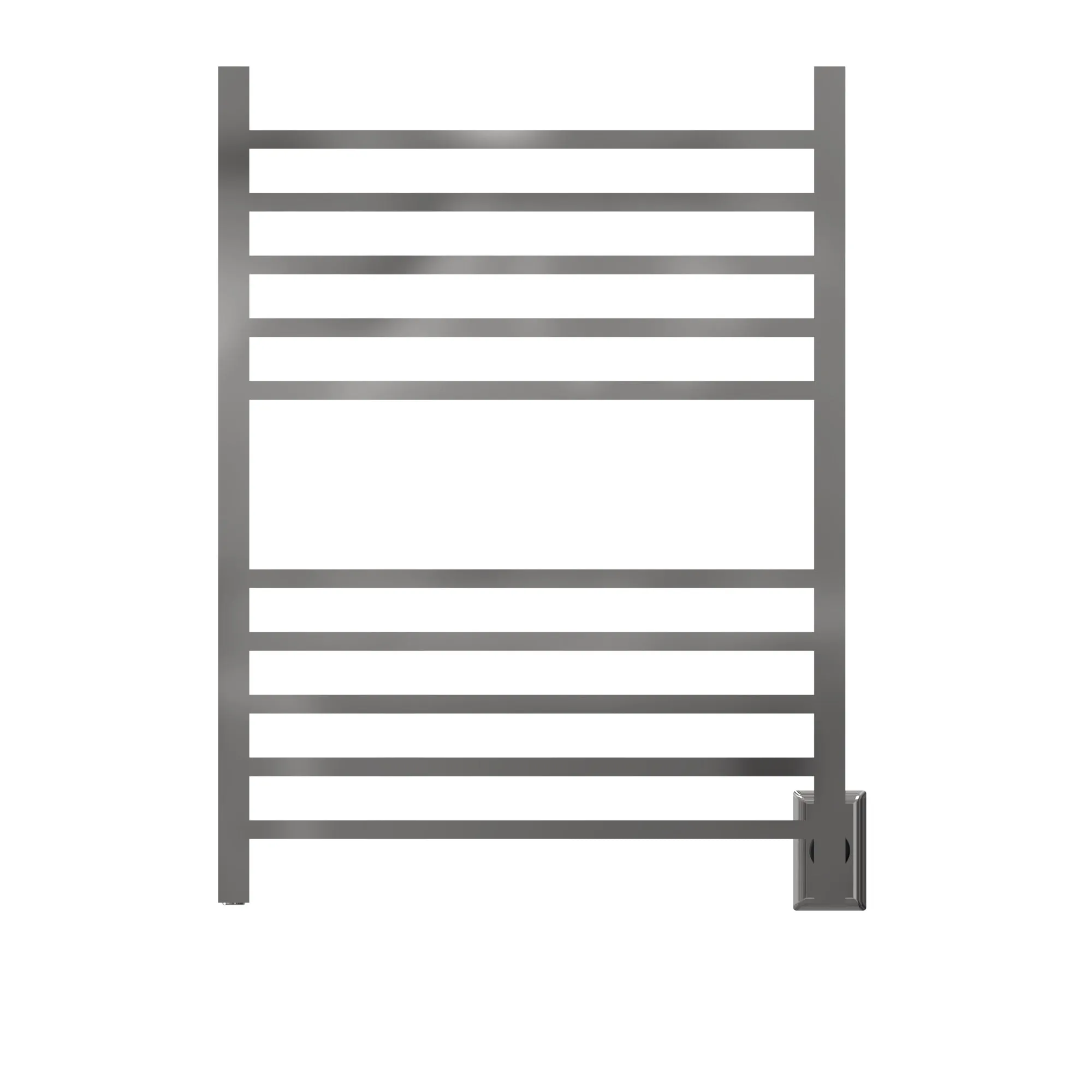 Amba RSWH-P Radiant Square Hardwired   Plug-in Combo 10 Bar Towel Warmer in Polished