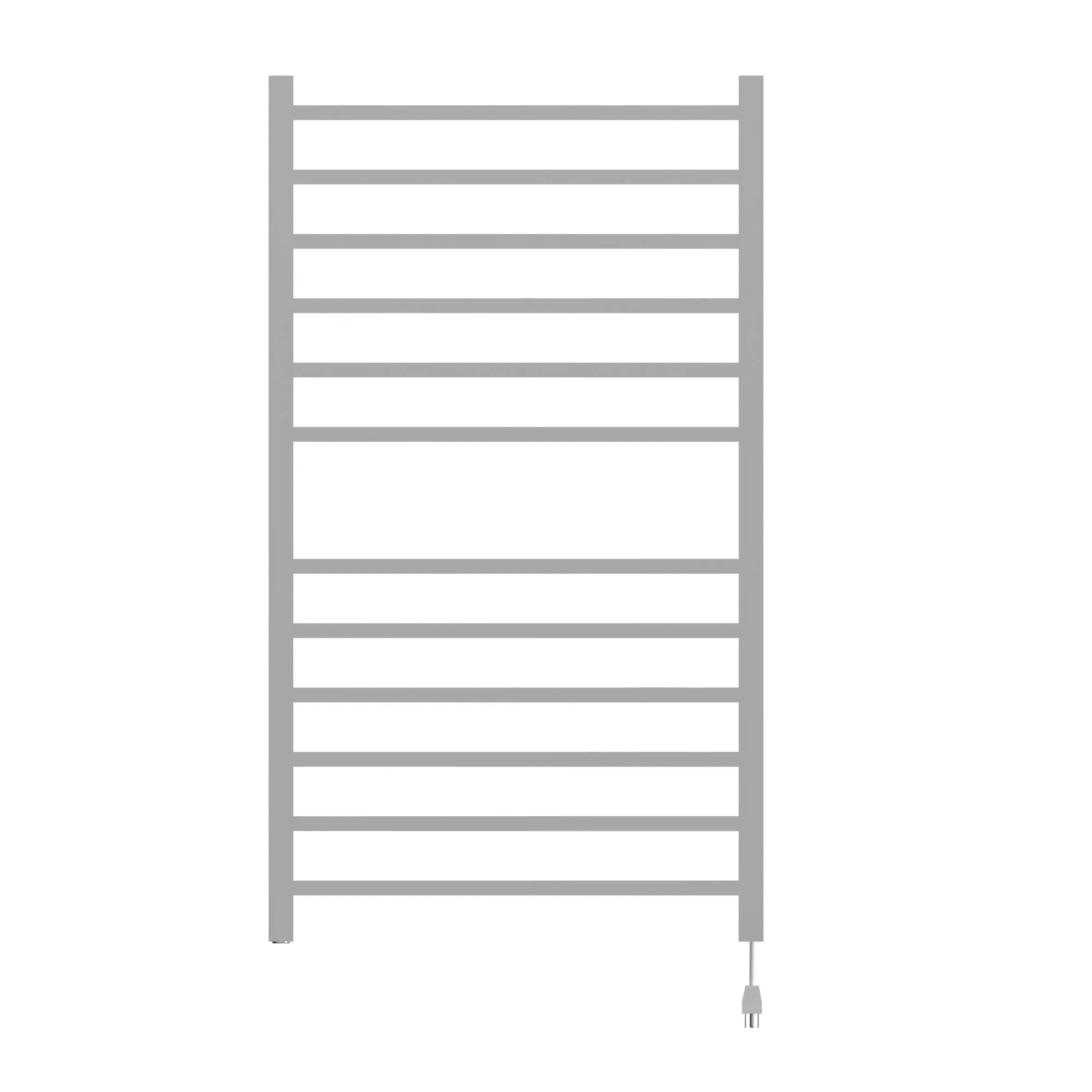 Amba RSWHL-B Radiant Large Square Hardwired   Plug-in Combo 12 Bar Towel Warmer in Brushed