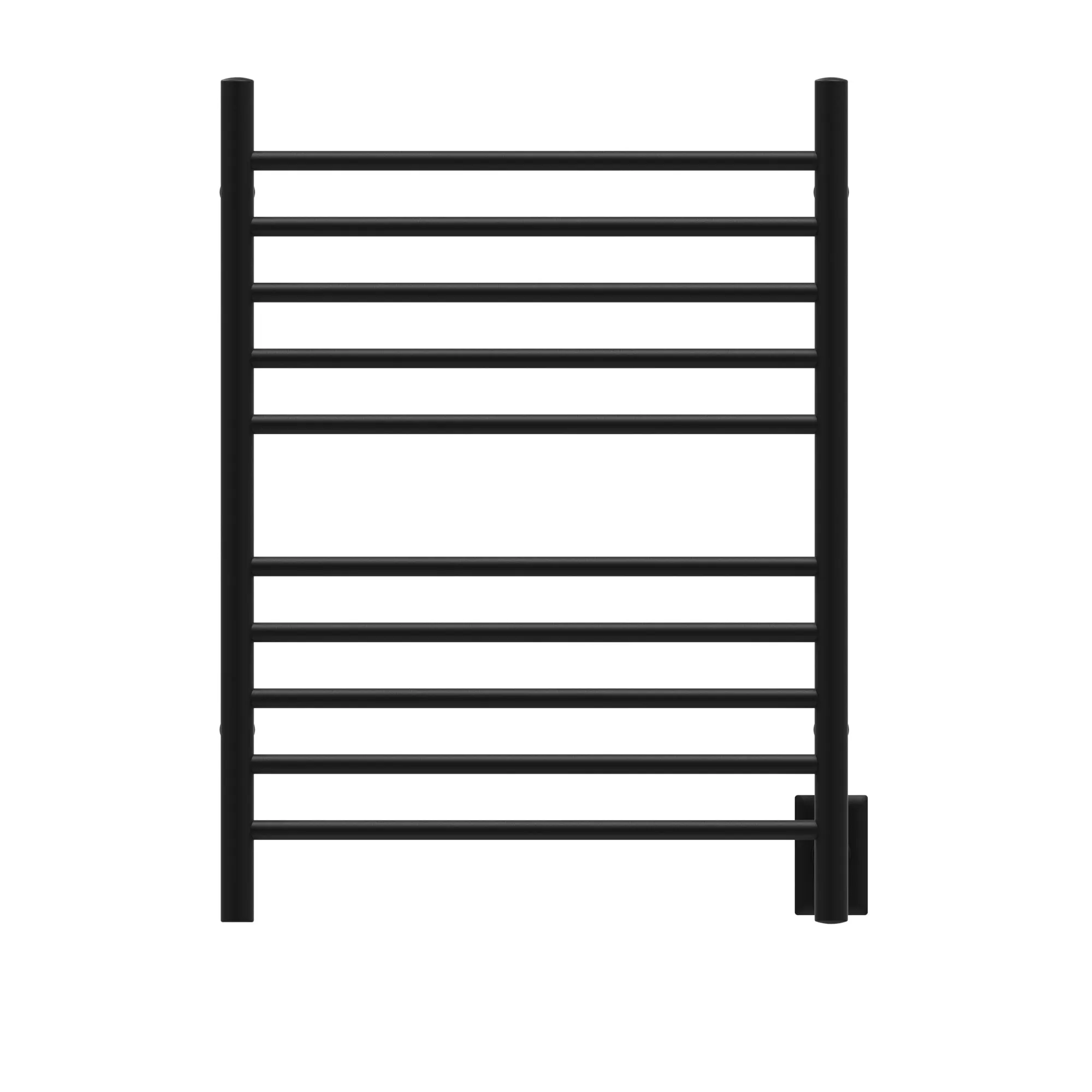 Amba RWH-SMB Radiant Hardwired   Plug-in Combo Straight 10 Bar Towel Warmer in Matte Black