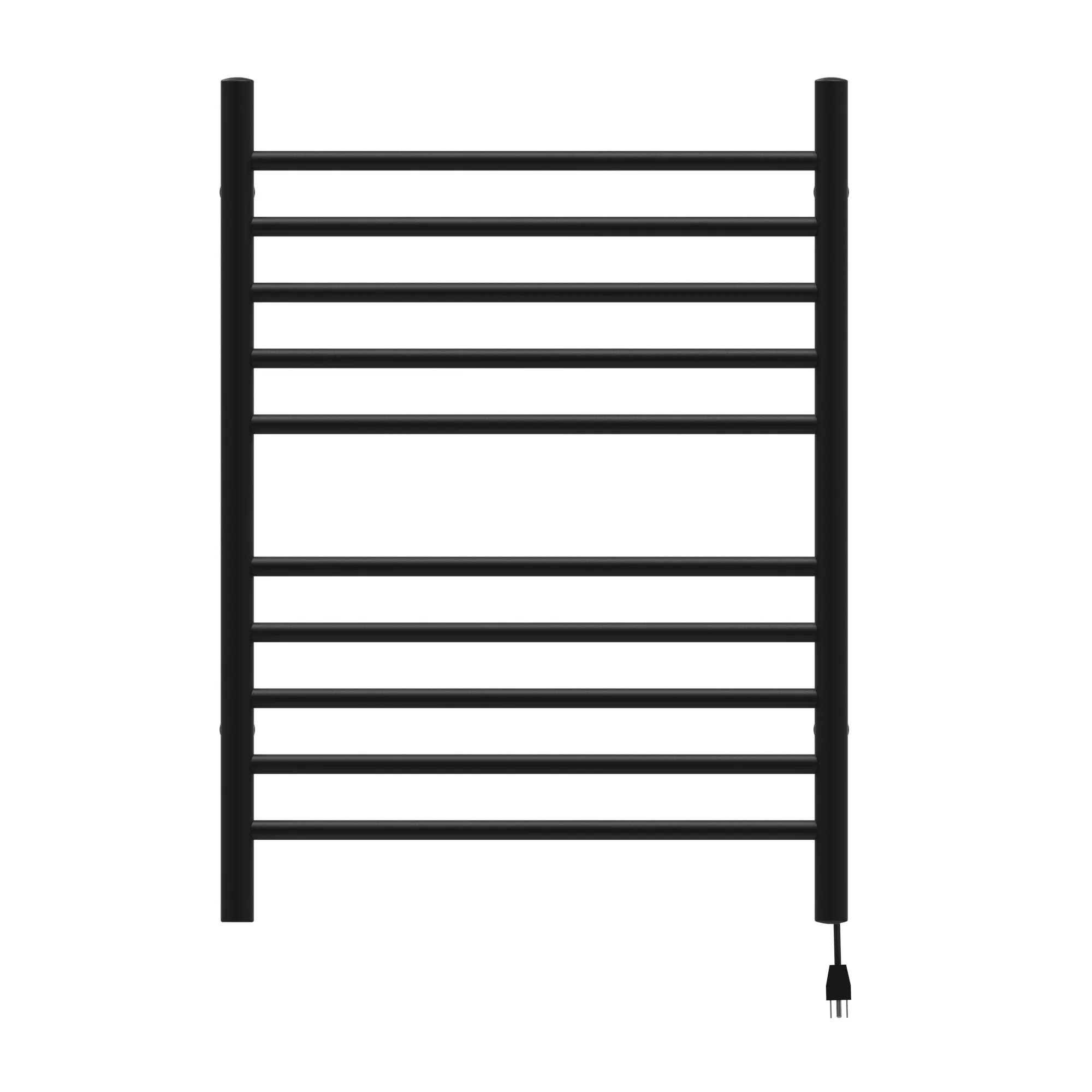 Amba RWH-SMB Radiant Hardwired   Plug-in Combo Straight 10 Bar Towel Warmer in Matte Black