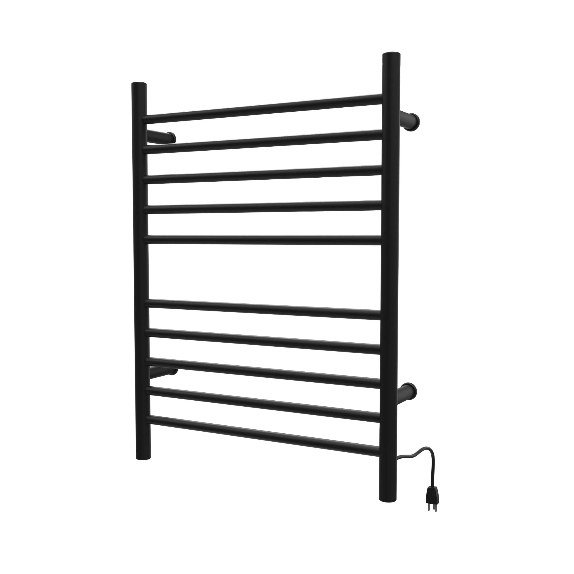 Amba RWH-SMB Radiant Hardwired   Plug-in Combo Straight 10 Bar Towel Warmer in Matte Black