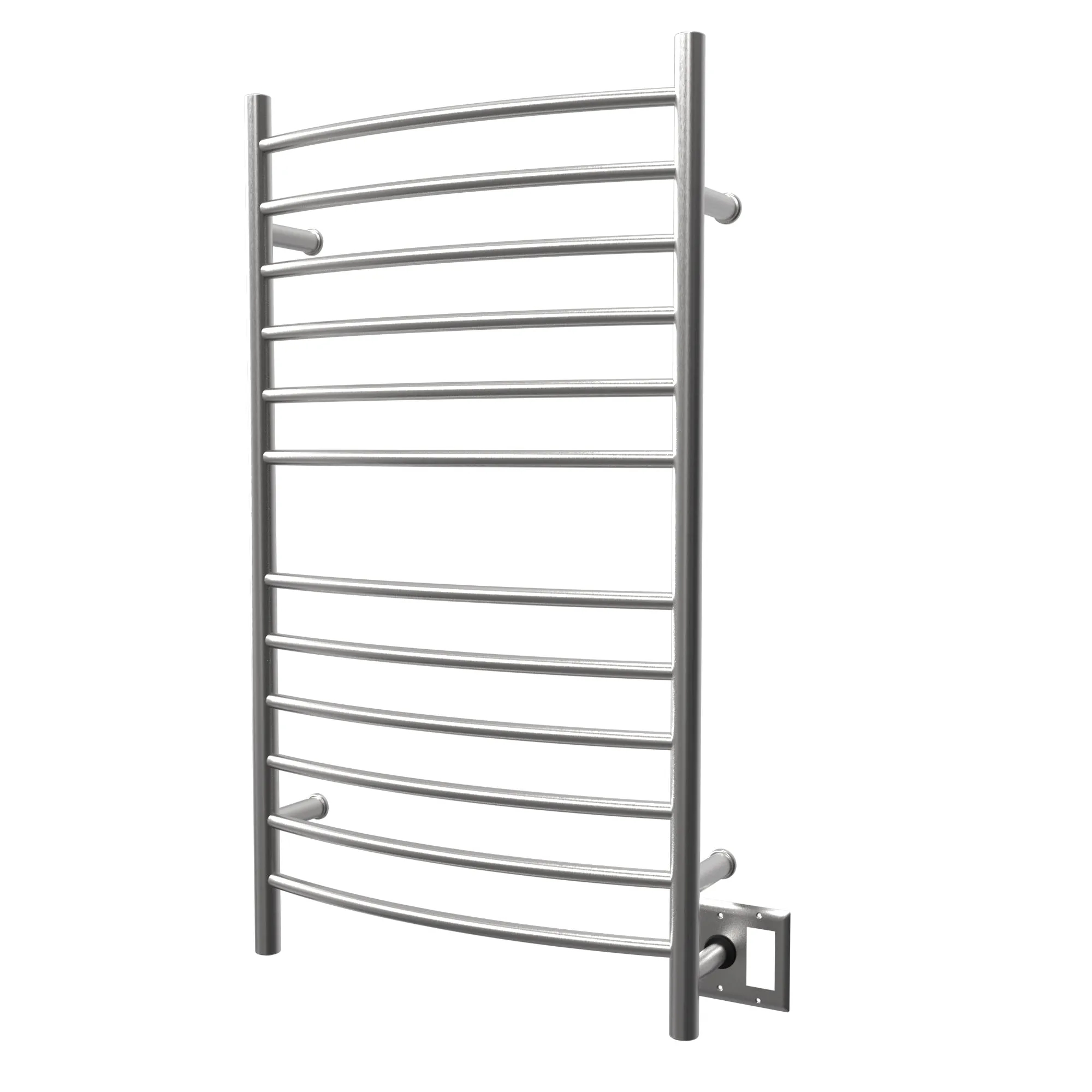 Amba RWHL-CB Radiant Large Hardwired   Plug-in Combo Curved 12 Bar Towel Warmer in Brushed