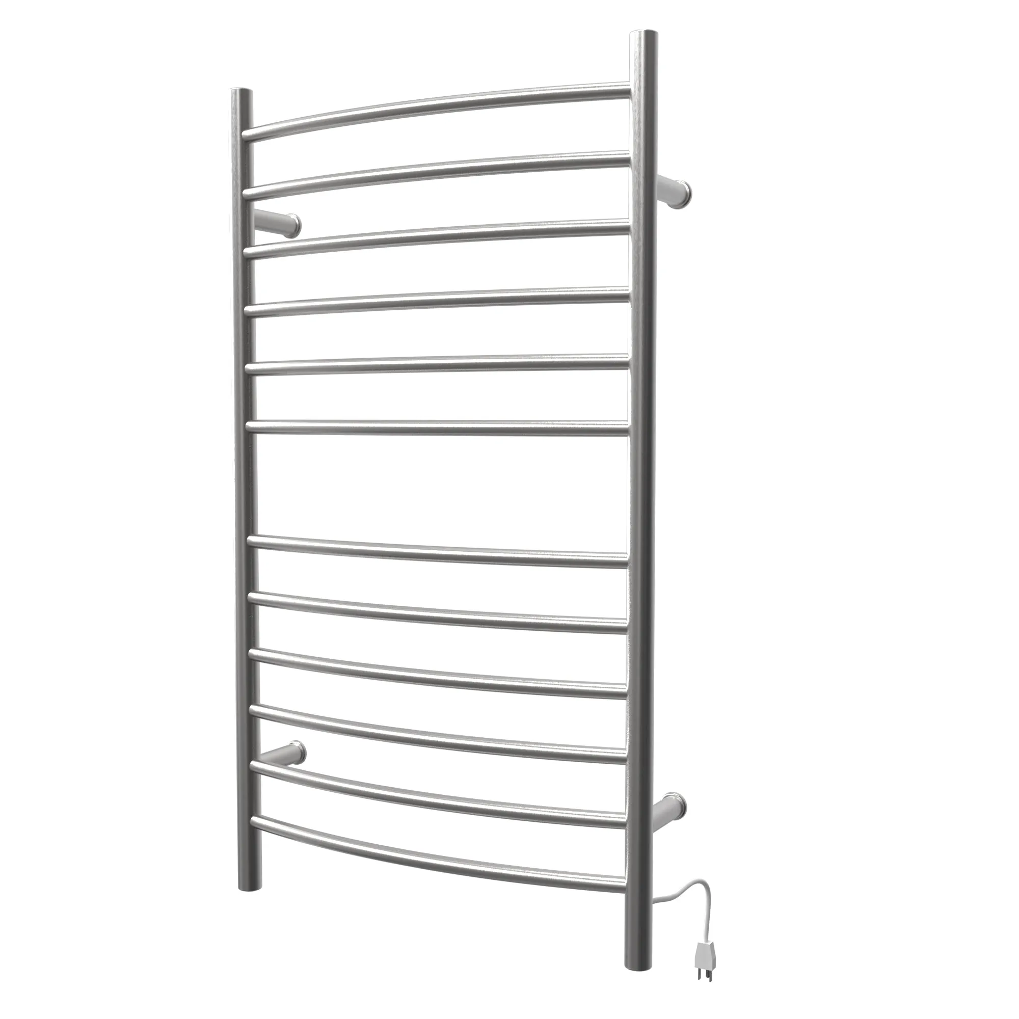 Amba RWHL-CB Radiant Large Hardwired   Plug-in Combo Curved 12 Bar Towel Warmer in Brushed