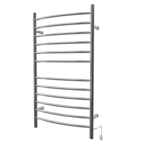 Amba RWHL-CP Radiant Large Hardwired   Plug-in Combo Curved 12 Bar Towel Warmer in Polished