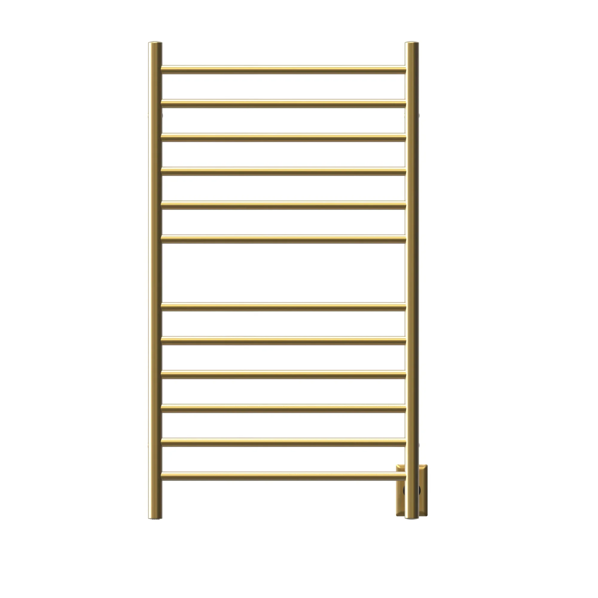 Amba RWHL-SSB Radiant Large Hardwired   Plug-in Combo Straight 12 Bar Towel Warmer in Satin Brass