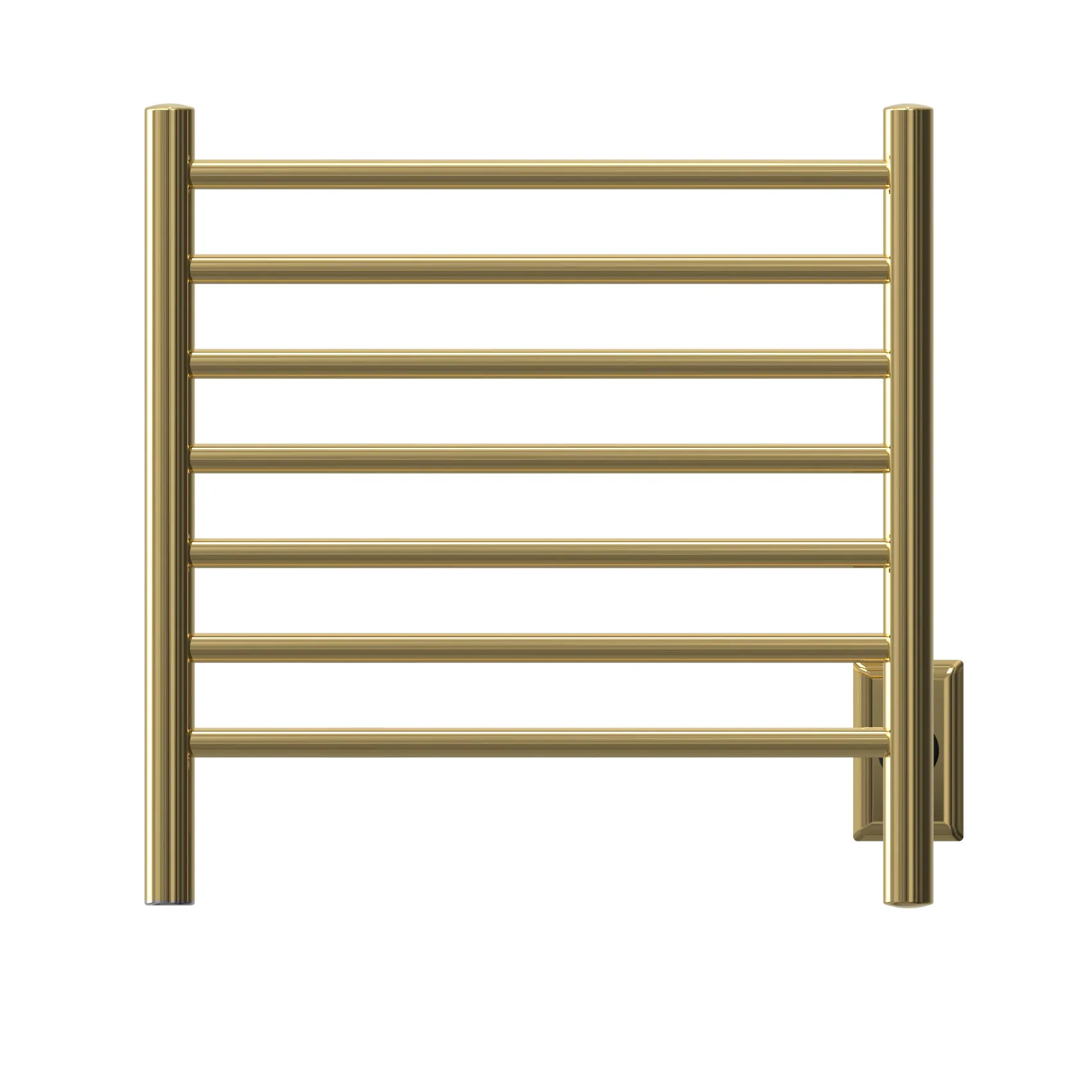 Amba RWHS-SPG Radiant Small Hardwired   Plug-in Combo 7 Bar Towel Warmer in Polished Gold