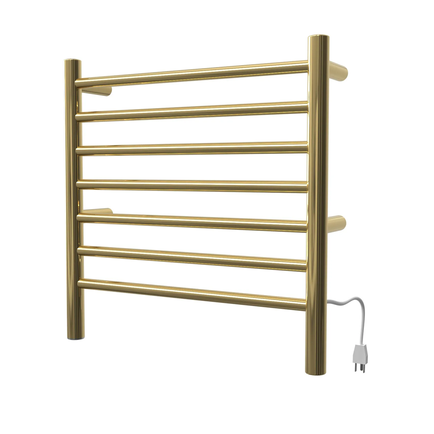 Amba RWHS-SPG Radiant Small Hardwired   Plug-in Combo 7 Bar Towel Warmer in Polished Gold