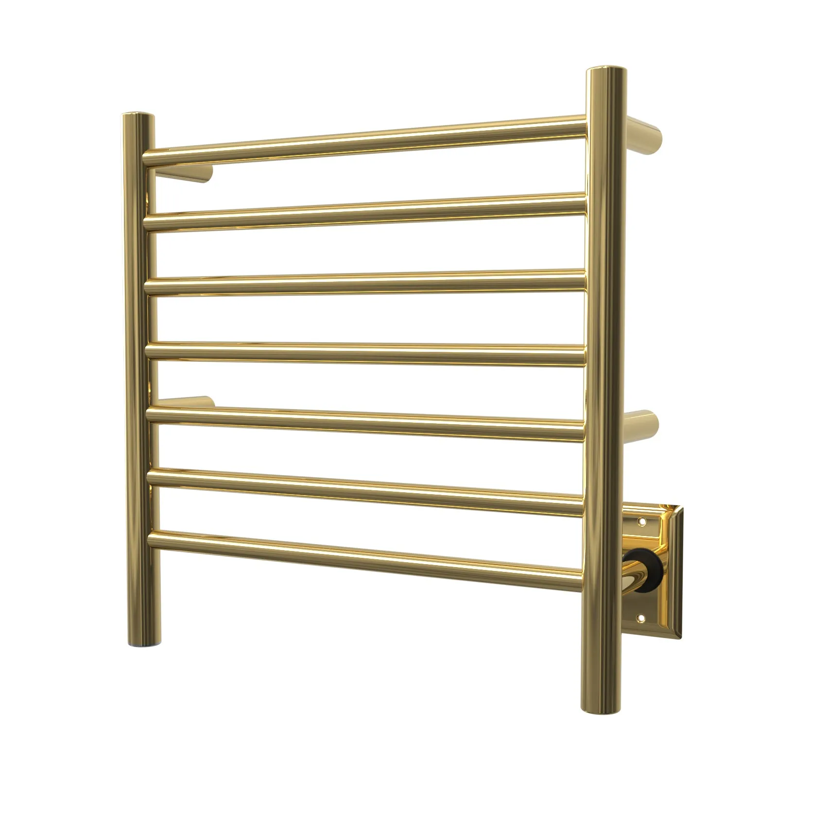 Amba RWHS-SPG Radiant Small Hardwired   Plug-in Combo 7 Bar Towel Warmer in Polished Gold