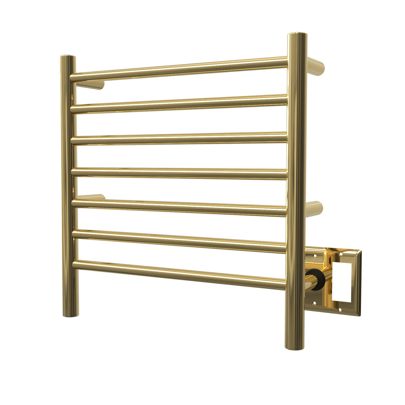 Amba RWHS-SPG Radiant Small Hardwired   Plug-in Combo 7 Bar Towel Warmer in Polished Gold