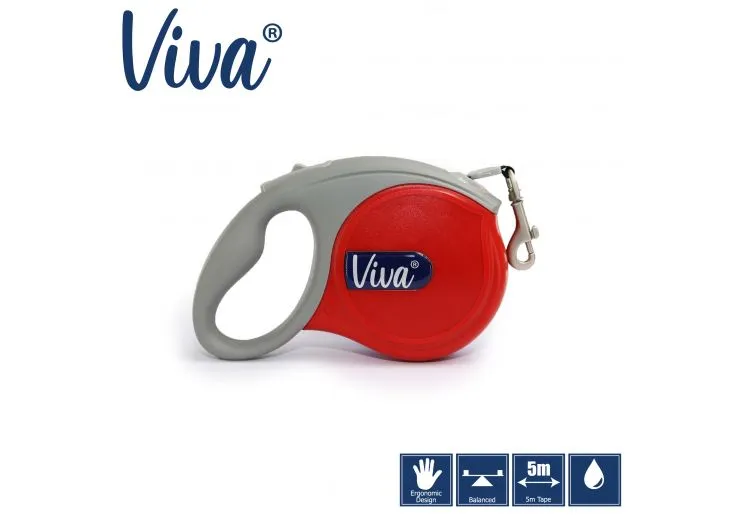 Ancol - Viva Retractable 5m Lead - Lime- Medium