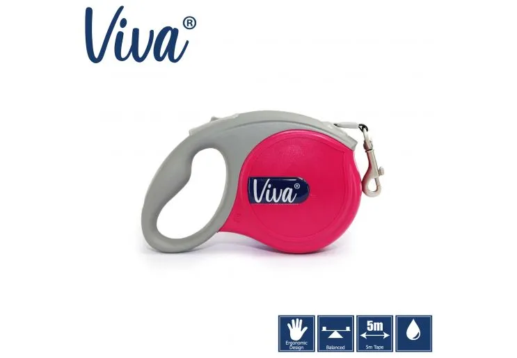 Ancol - Viva Retractable 5m Lead - Lime- Medium