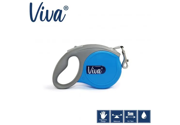 Ancol - Viva Retractable 5m Lead - Lime- Medium