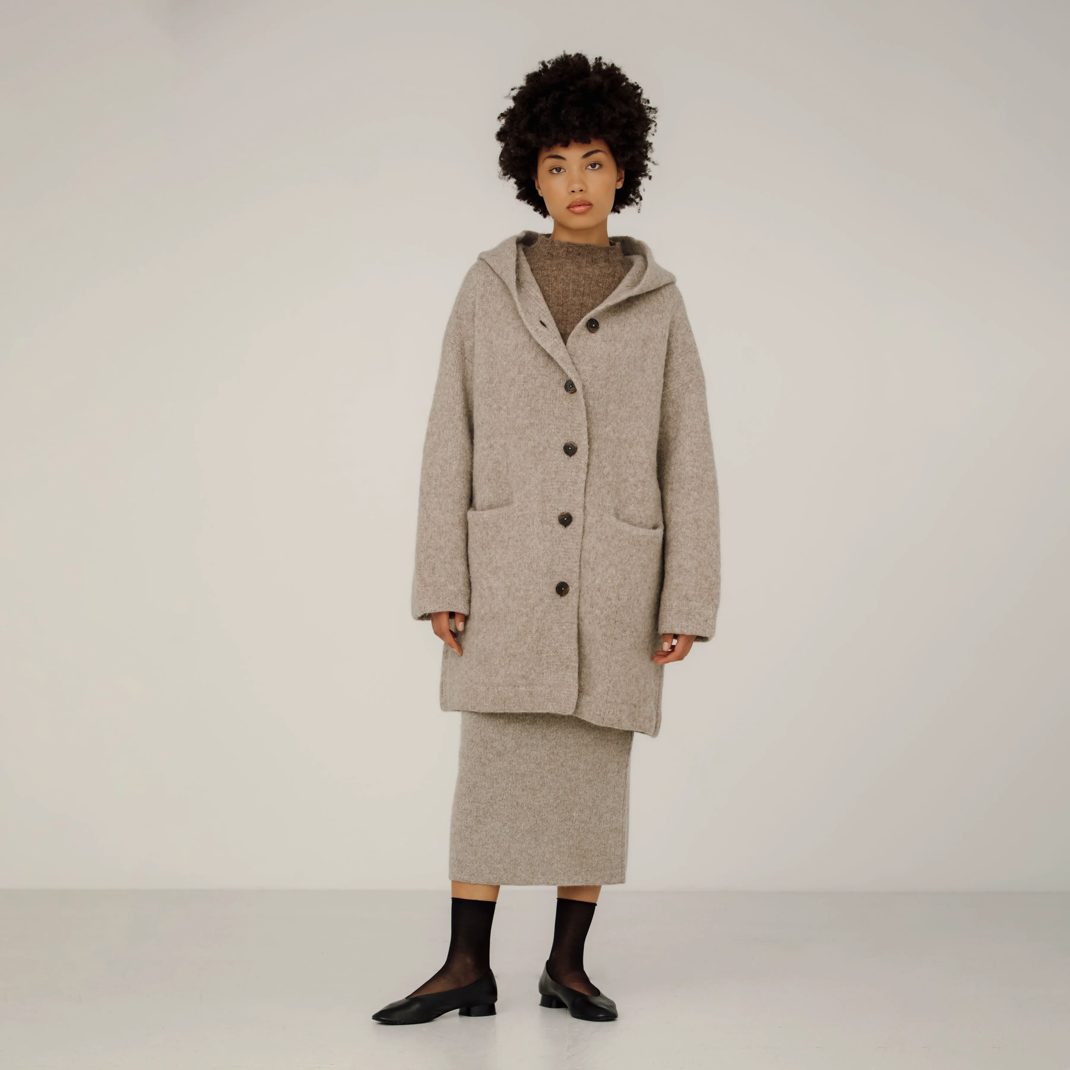 Bare Knitwear Nook Alpaca Coat