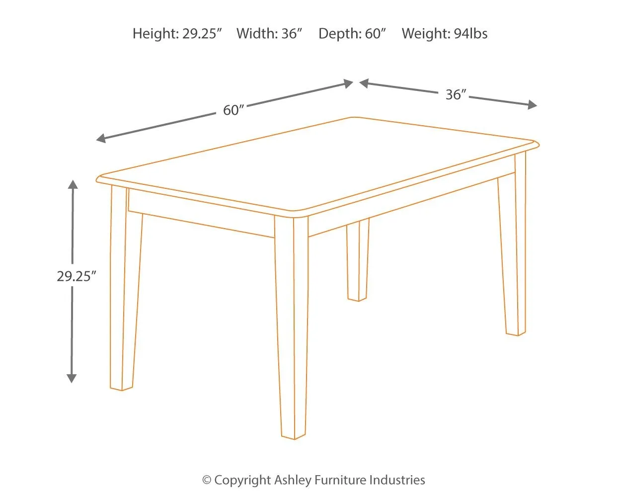 Berringer - Rustic Brown - Rectangular Dining Room Table