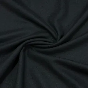 Black Boiled Wool Fabric