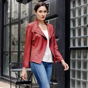 Clara Sunwoo #JK161 RUBY liquid leather jacket