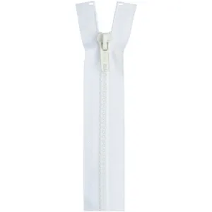 Coats Sport Separating Zipper 28in White