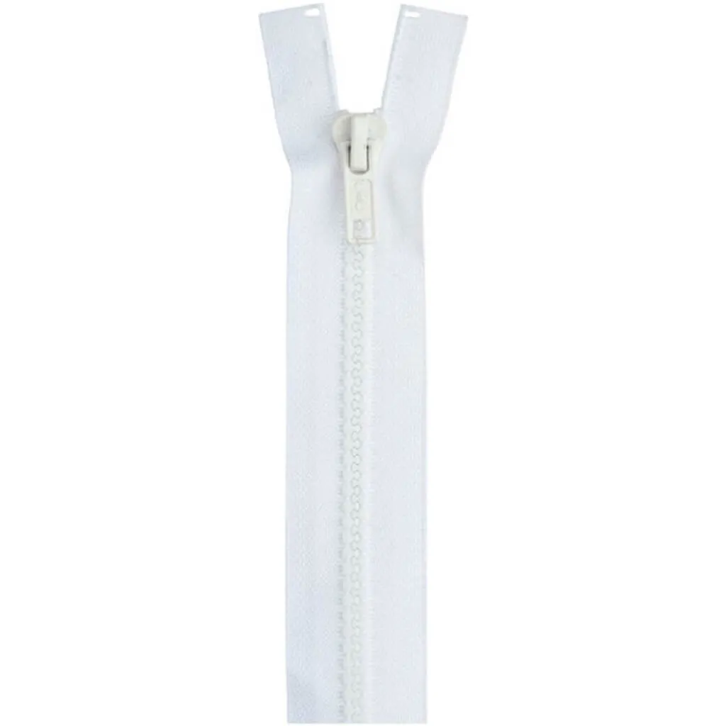 Coats Sport Separating Zipper 28in White