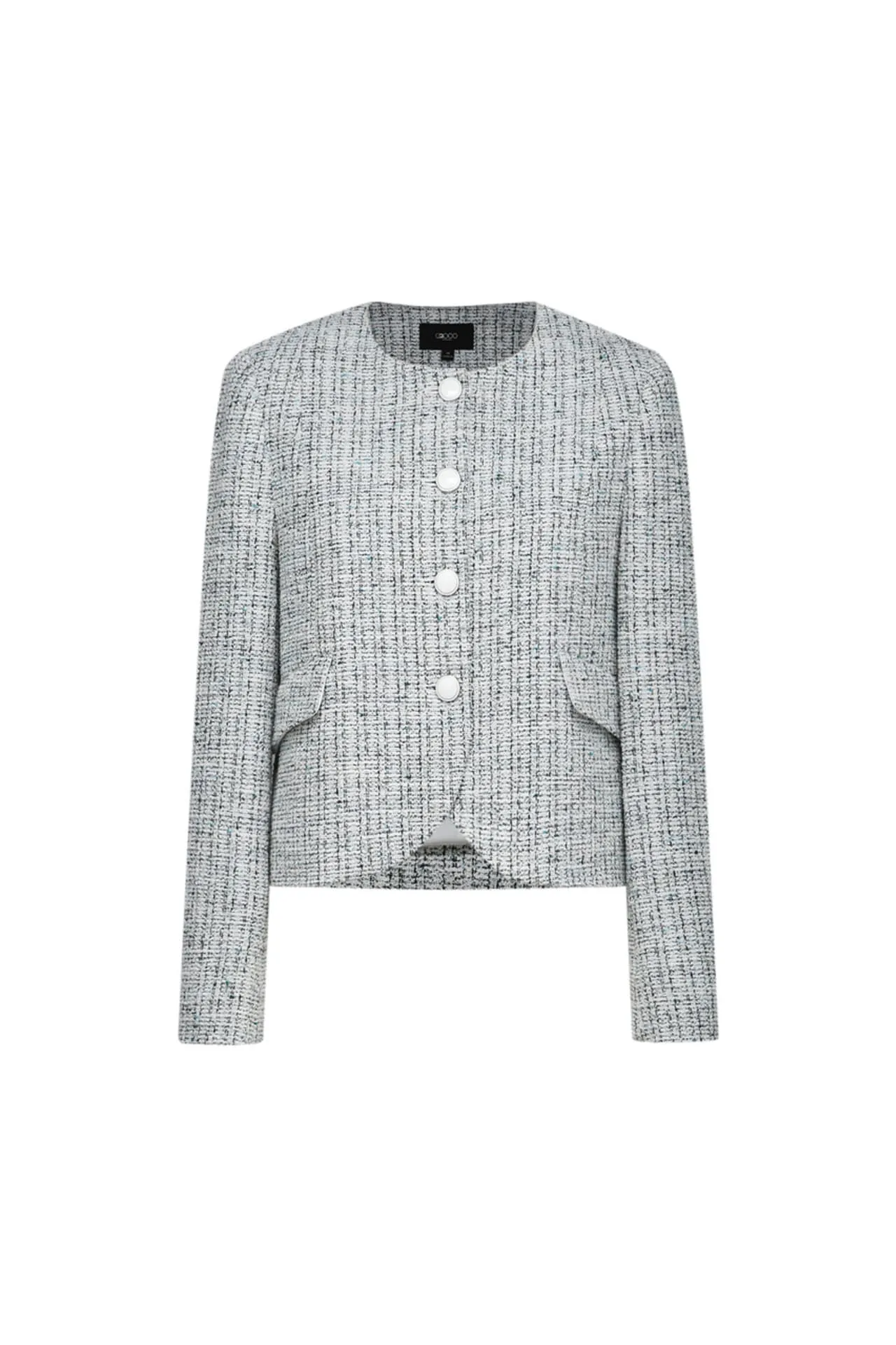 Cotton Lurex Tweed Knit Jacket