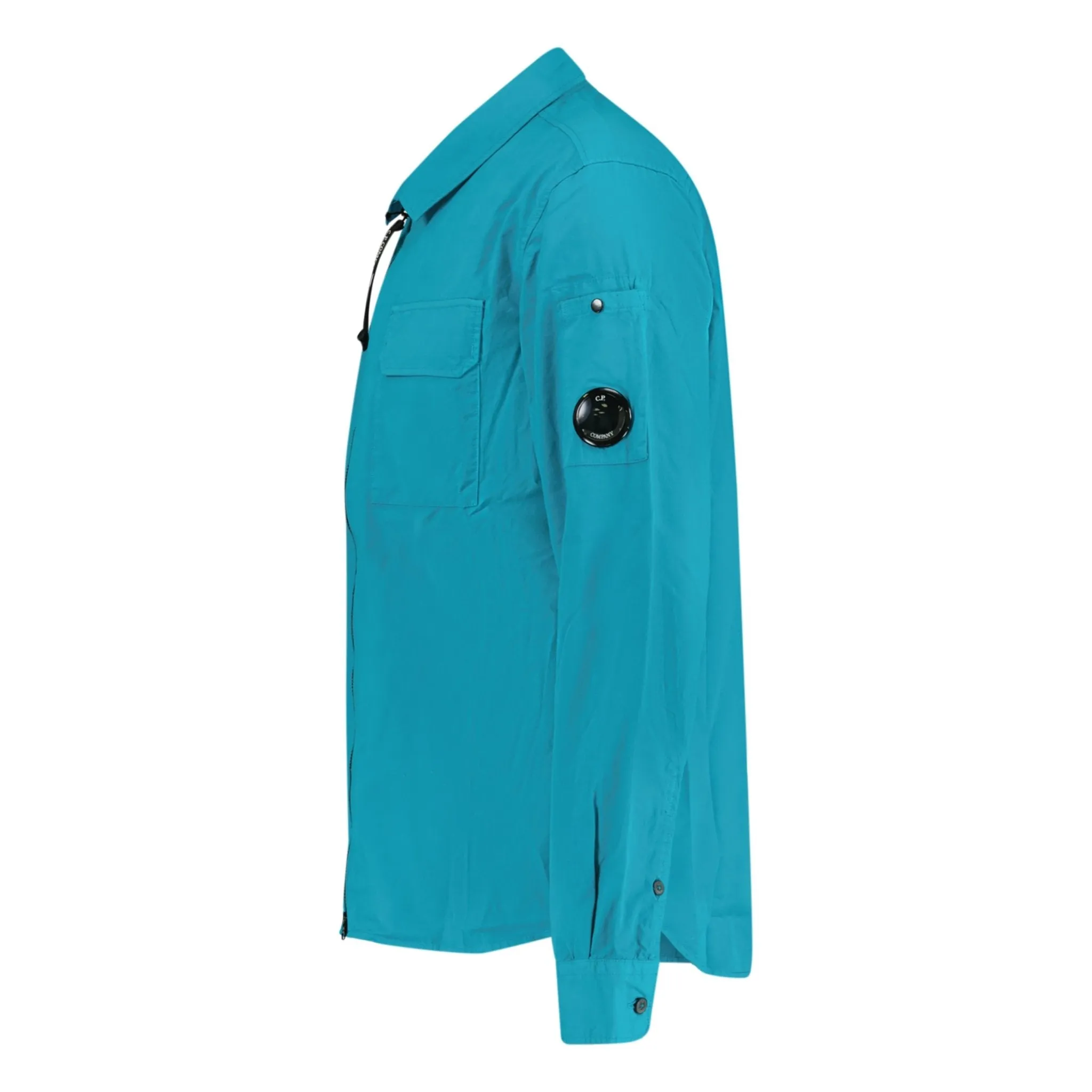 CP COMPANY LENS OVERSHIRT TURQUOISE BLUE