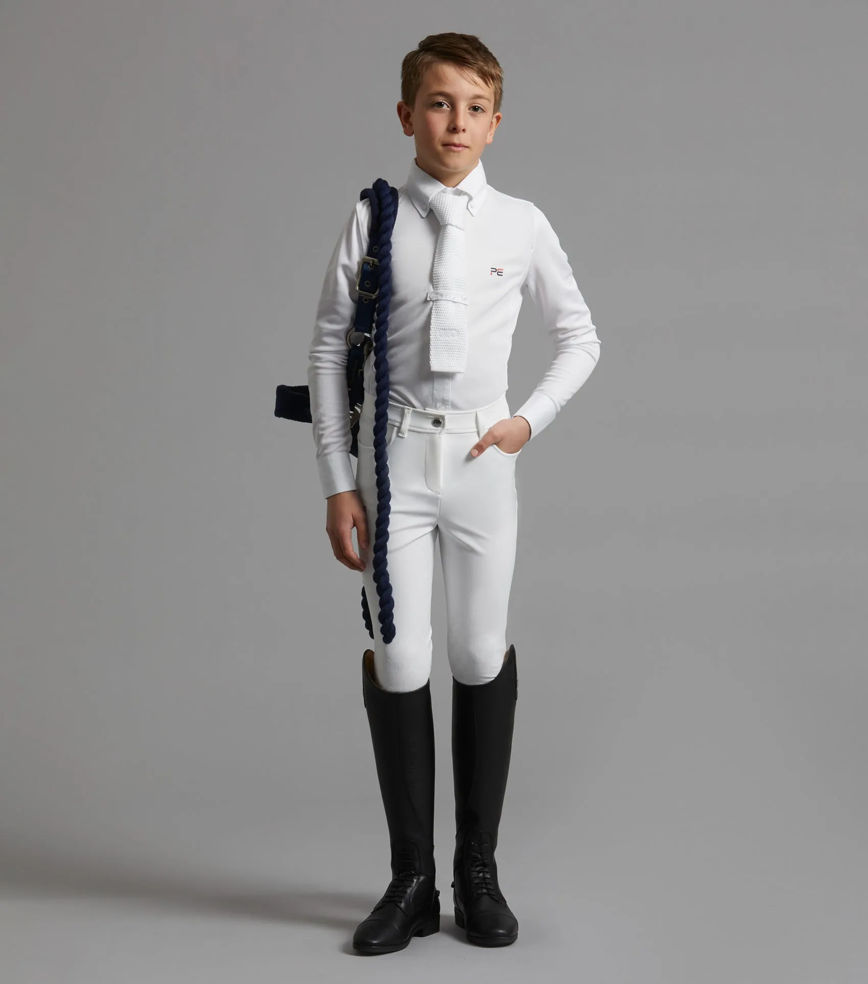 Derby Boys Competition Riding Breeches White