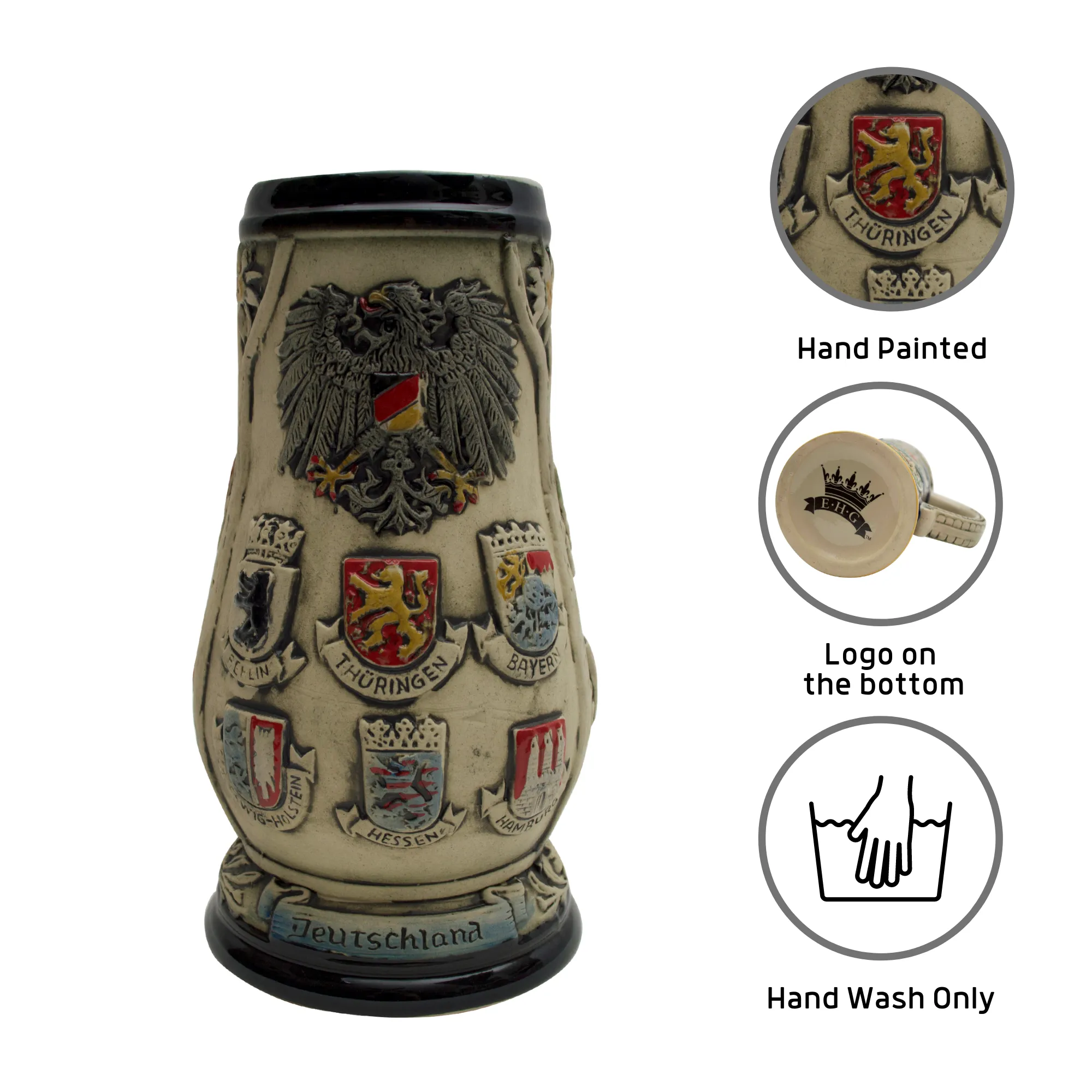 Deutschland Coat of Arms Collectible German Beer Stein