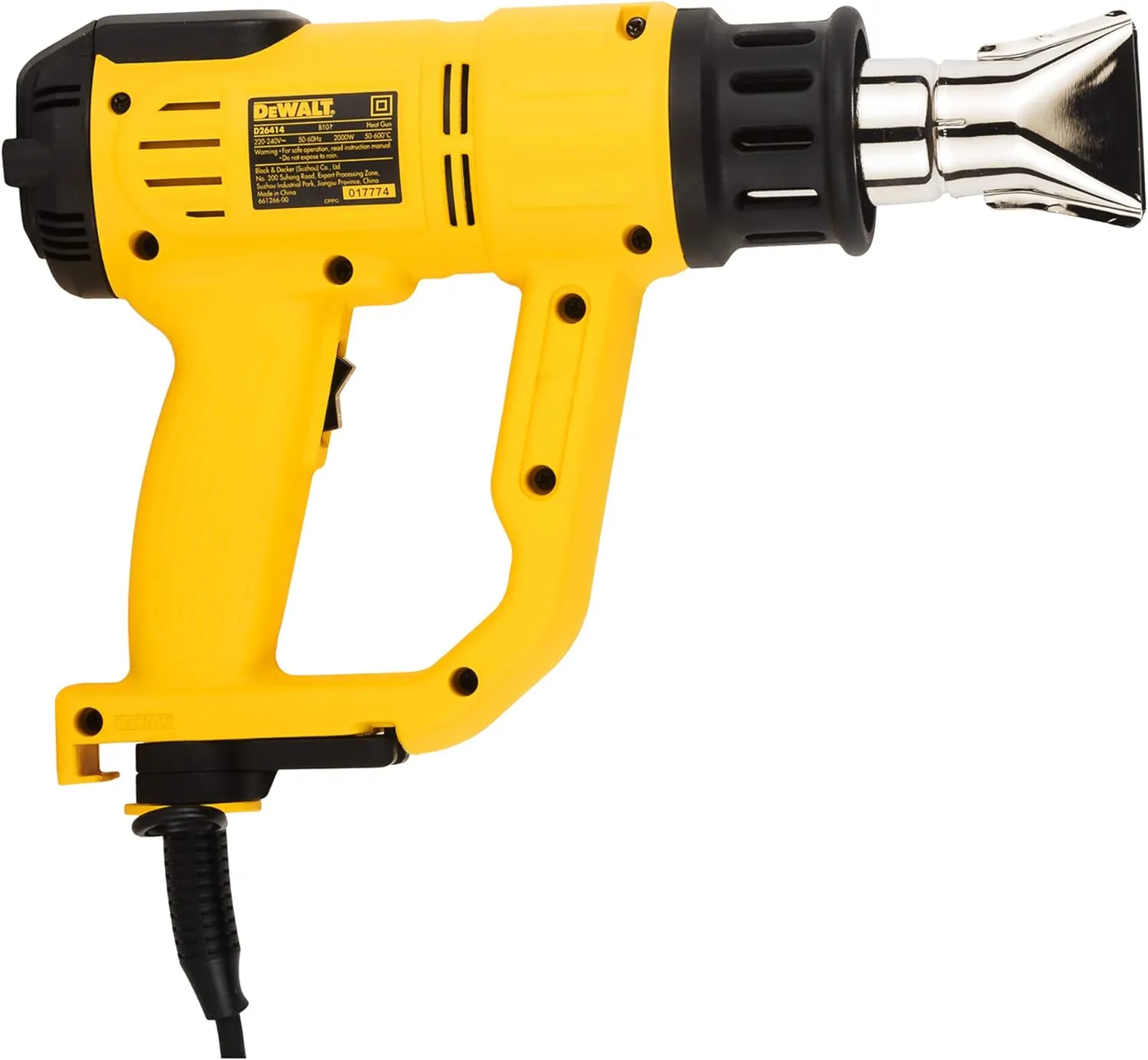 Dewalt D26414-B1 2000W Digital LCD Display Heatgun 240 Volt (Indian Plug)