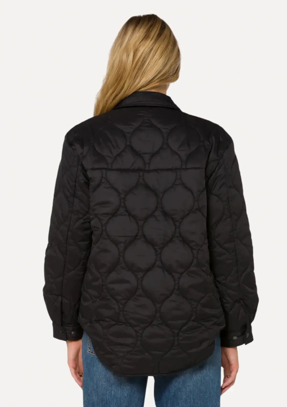 Eleanor Long Sleeve Quilted Jacket - Black