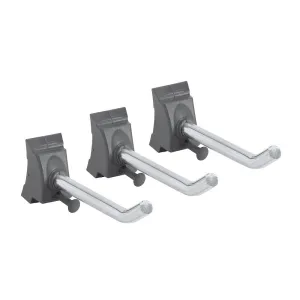 Elfa Storage Track Accessory Hook 3 Pack Grey