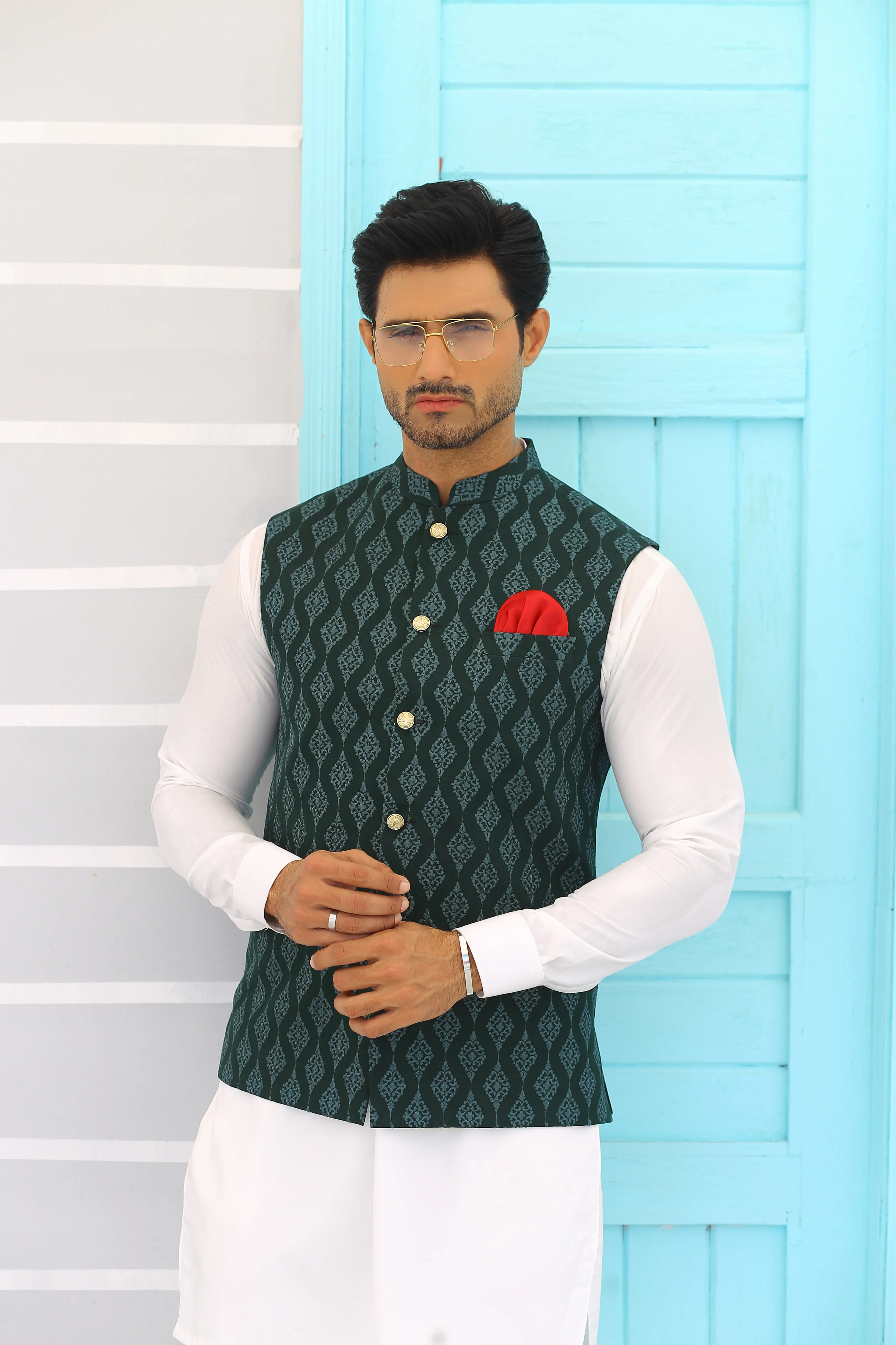 ER WC 1068 Green Waist Coat