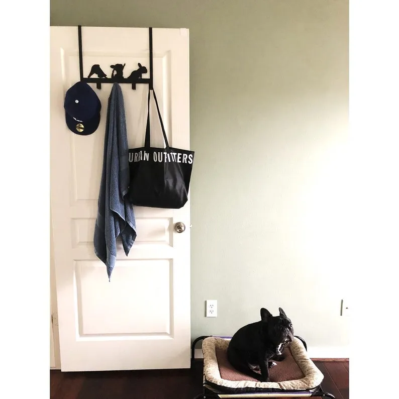 French Bulldog Yoga Frenchie Over The Door Hook