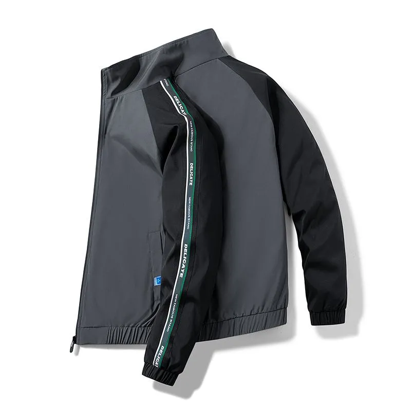 Full Zip Slim-Fit Casual Windbreaker