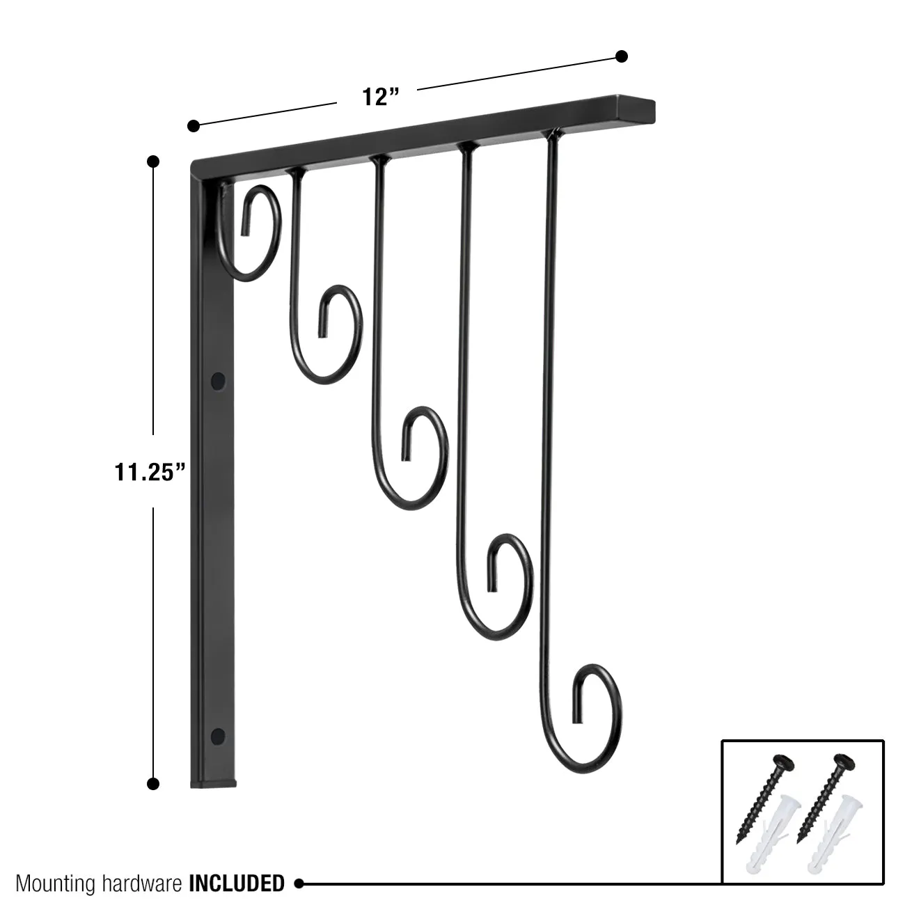 Garment Rack Bracket Hooks (Set of 3)