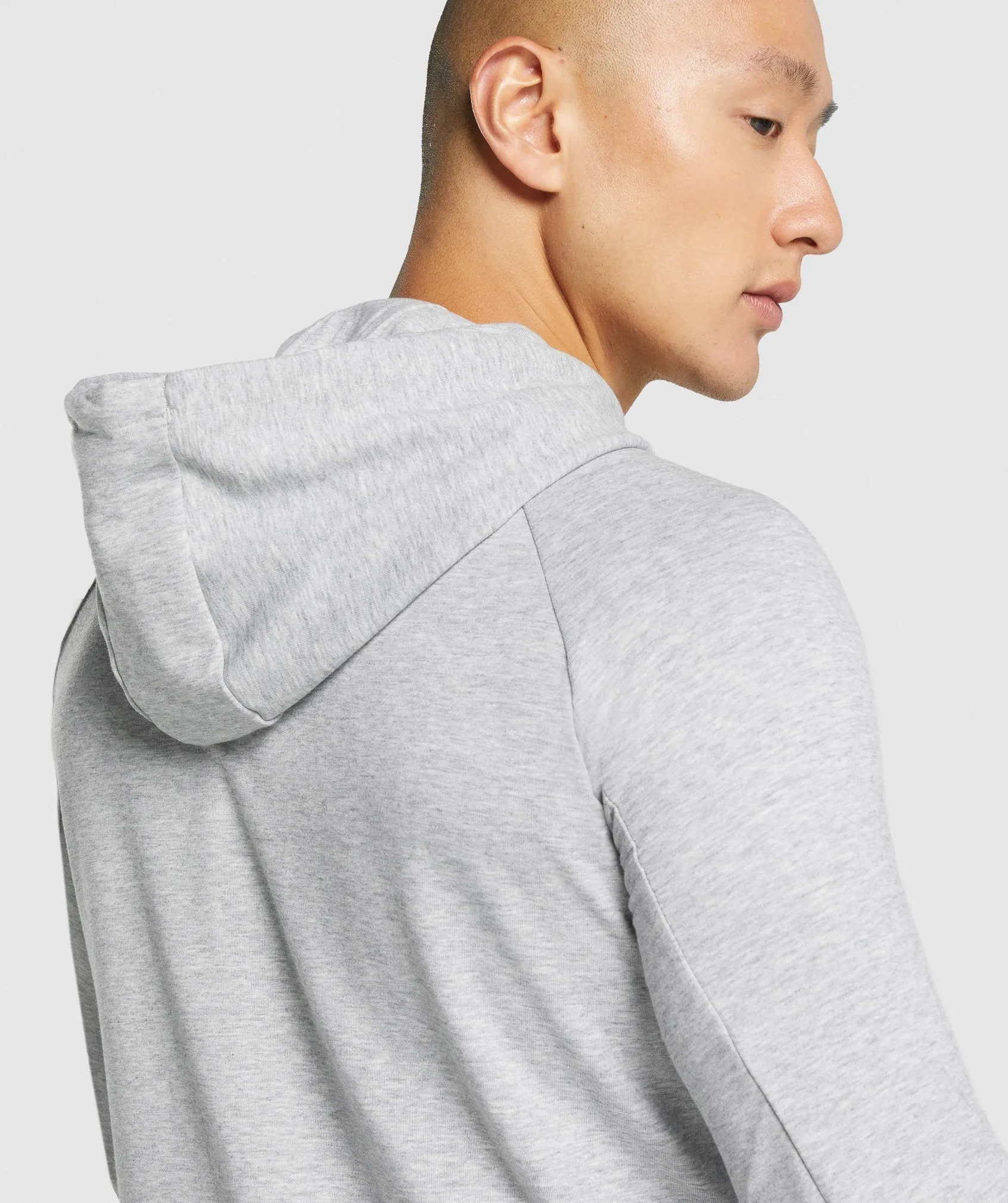 Gymshark Critical 2.0 Zip Up Hoodie - Light Grey Marl