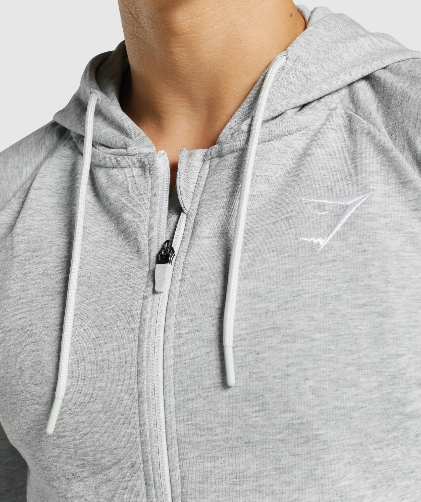 Gymshark Critical 2.0 Zip Up Hoodie - Light Grey Marl