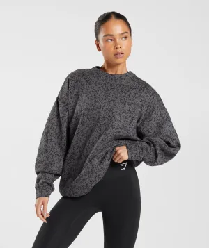 Gymshark Mineral Print Sweatshirt - Silhouette Grey