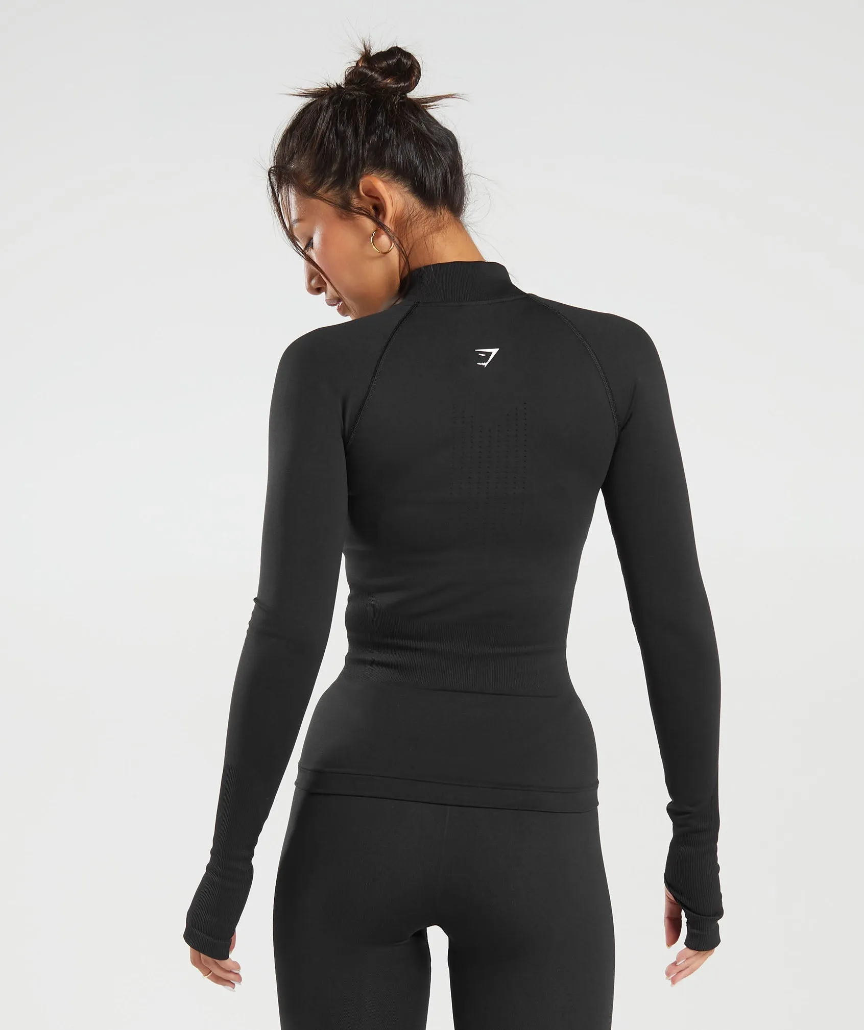 Gymshark Sweat Seamless Zip Up Jacket - Black