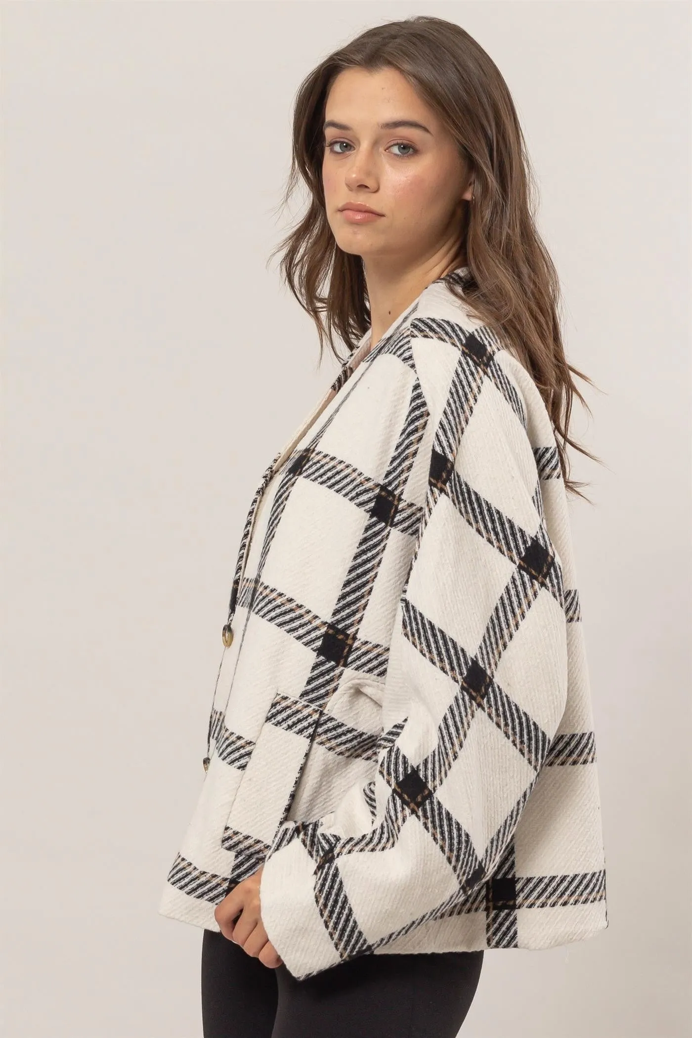 Harrison Plaid Jacket with Side Slit Pockets