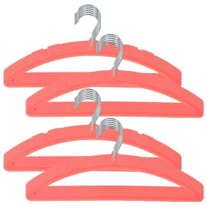 Heart Home 24 Pieces Non-Slip, Space Saving Plastic Closet Baby Hanger for Laundry & Everyday Use (Pink)-HS43HEARTH25733