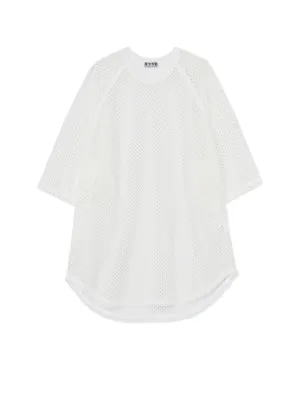 HONEYCOMB MESH BIG RAGLAN SLEEVE PULLOVER