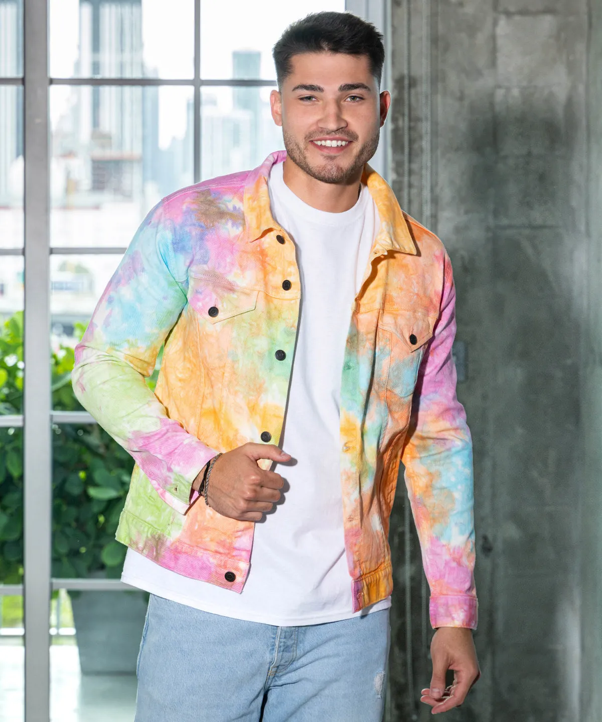 Lagoon - Tie-dye denim jacket