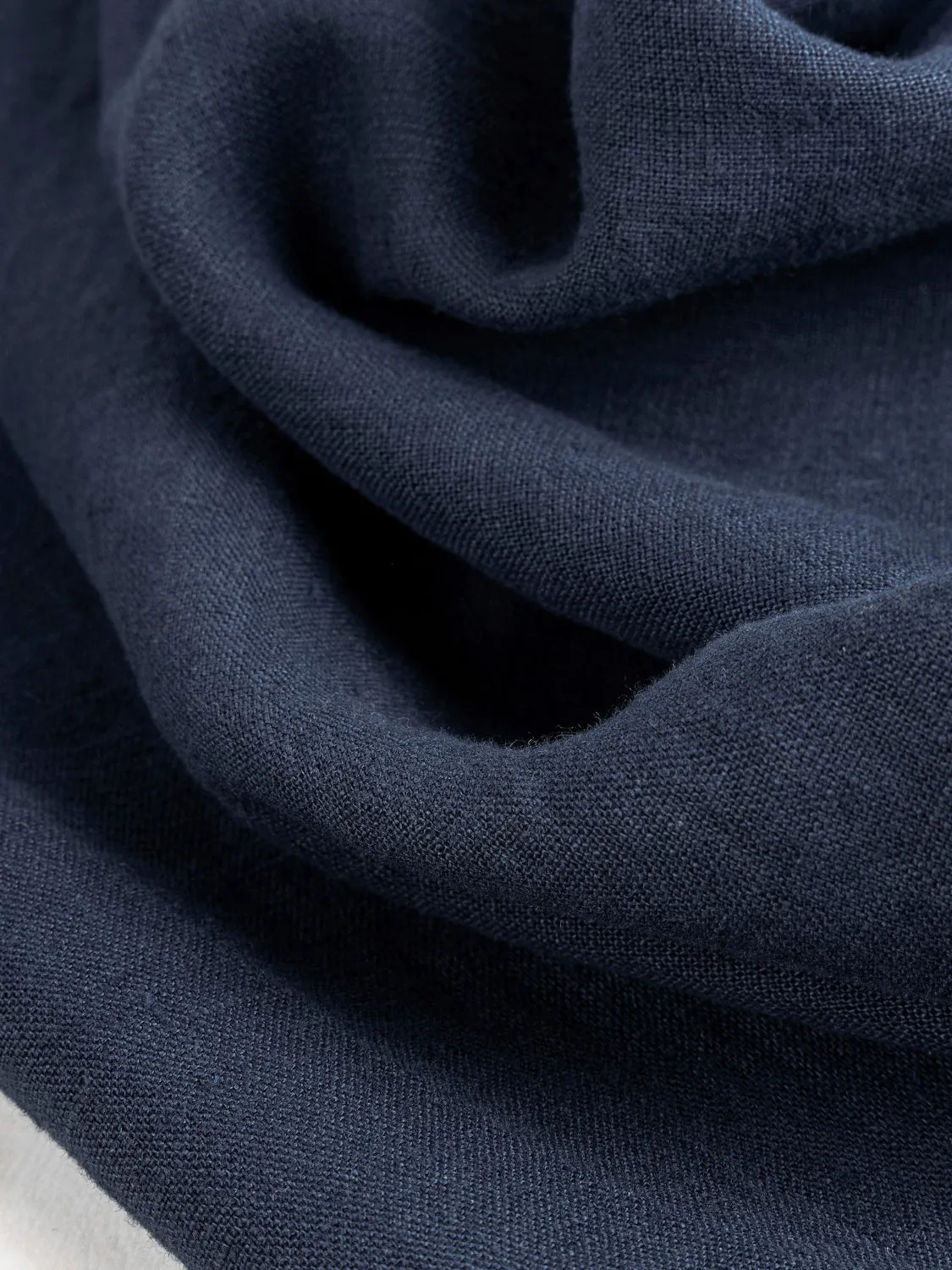 Midweight European Linen - Navy - Swatch