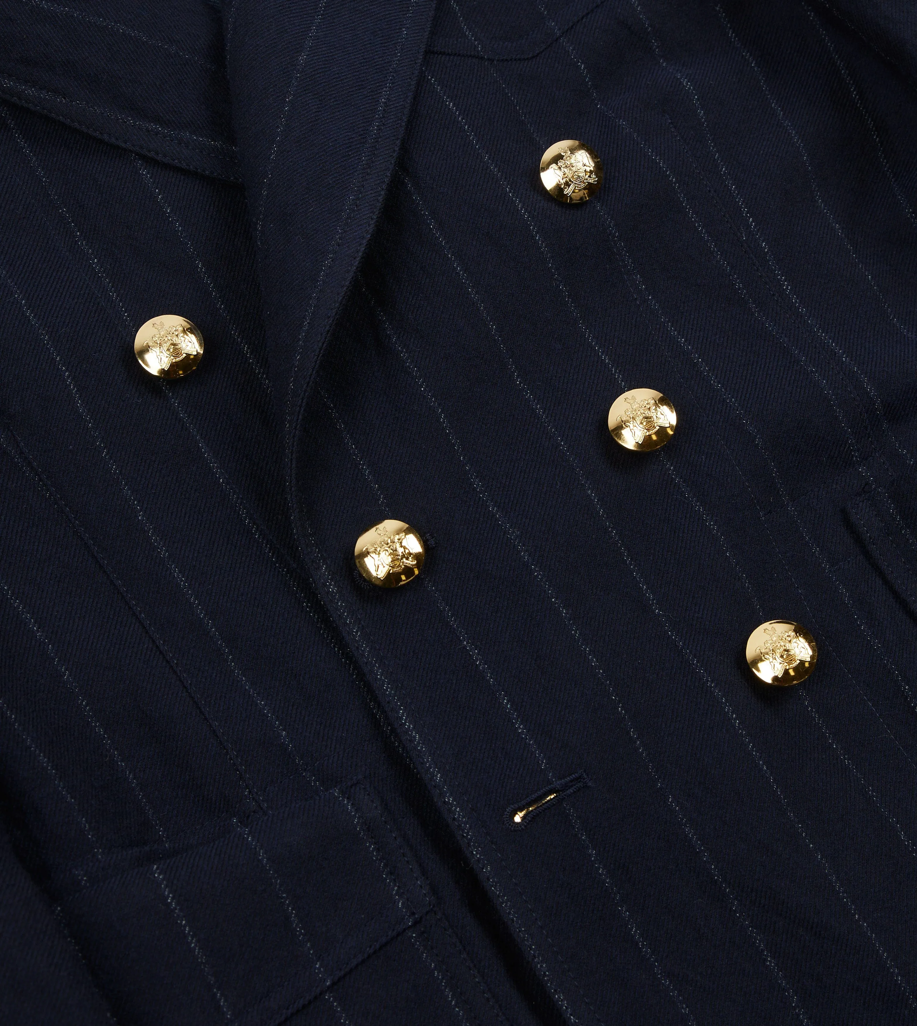 Navy Pin Stripe Wool-Cotton Games Blazer Mk. III