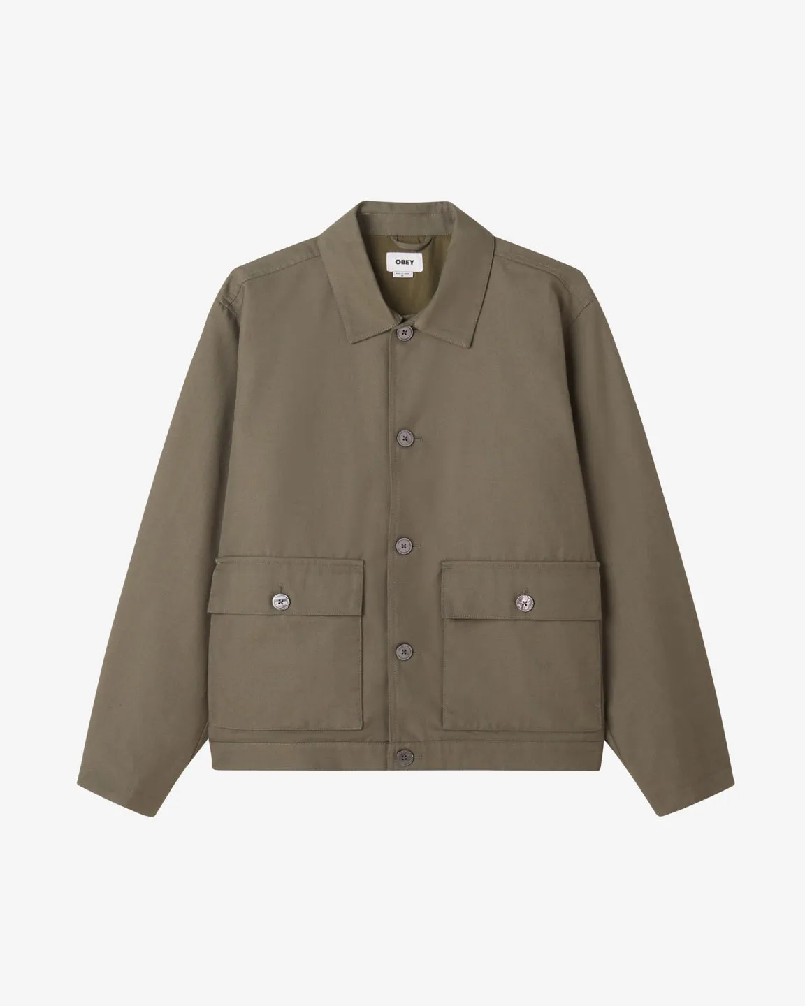 Obey OLIVER SHIRT JACKET - TEA LEAF