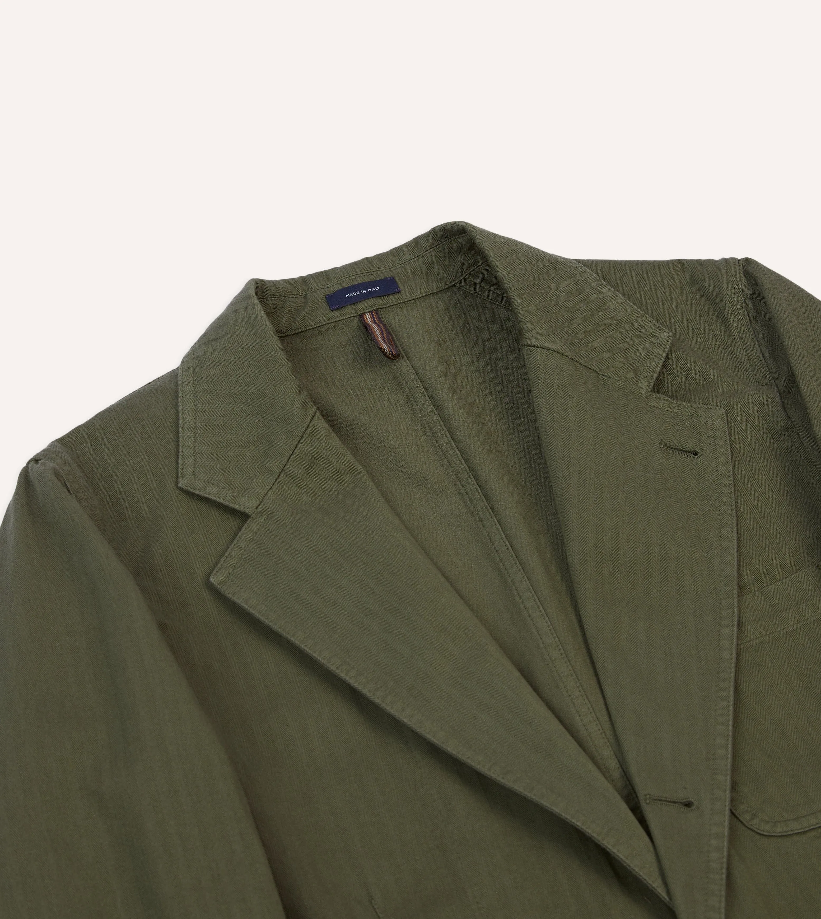 Olive Herringbone Cotton Games Blazer Mk. I